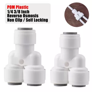 Accesorios de tubo de conexión rápida de 1/4” 3/8” conector en forma de Y sistema de RO filtro de agua - Imagen 1 de 13