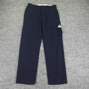 BULWARK FR Pants Mens 34 Blue Lightweight Cargo Flame Resistant Construction - Picture 1 of 11