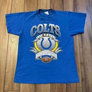 Vintage 1992 Indianapolis Colts blue logo 7 single stitch NFL tee - Picture 1 of 7