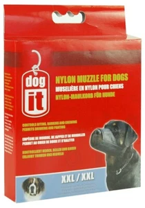 Dogit Soft Nylon Dog Muzzle Black XX-Large 12 inch - Picture 1 of 1