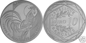 manueduc  FRANCIA 10 EUROS plata 2016   GALLO FRANCÉS - Picture 1 of 1