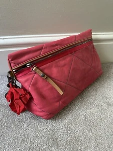 Lanvin Red Lambskin Oversize Quilted Clutch. Amazing Quality. Immaculate - Picture 1 of 17