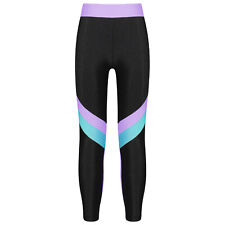 Girls Sport Pants Active Yoga Tights Ice Skating Bottoms Athletic Dance Trousers
