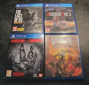 PS4 Games Bundle. The Last of us (Remastered), resident Evil 3, Evolve, Doom - Picture 1 of 5