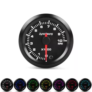 2" 52mm 7 Color LED Car Pointer Tachometer Tacho Gauge Meter 0~10 RPM Smoke Face - Picture 1 of 7