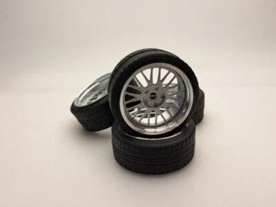 SD MODELCARTUNING 1:12 SD Felgen 16 Zoll "ALU" BBS LM silver 48,5mm Modellauto Tuning