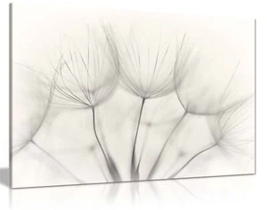 Soft Dandelion Flowers Close Up Framed Canvas Print Wall Art Home Decor - Picture 1 of 6