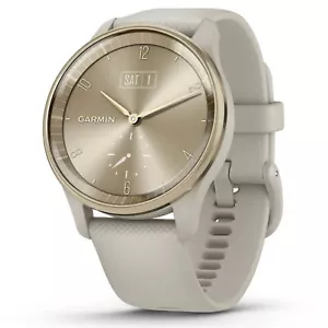 Garmin vívomove® Trend Cream Gold Stainless Steel Bezel with French Grey Case an - Picture 1 of 8