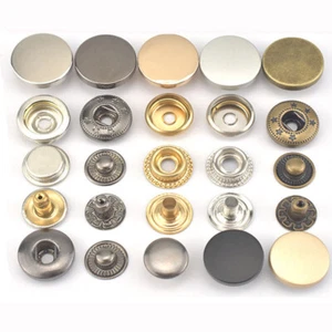 Snap Fasteners Heavy Duty Buttons 10/12/15mm Metal Press Studs Poppers With Tool - Picture 1 of 15
