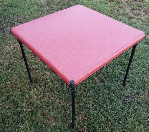 Vintage 1960's Samsonite 30"x 30" Folding Card Table Excellent Condition! Cover