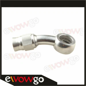 30 Degree 3AN AN3 To 10.2mm Banjo Eye Stainless Steel Hose Fitting & Seal Washer - Picture 1 of 4