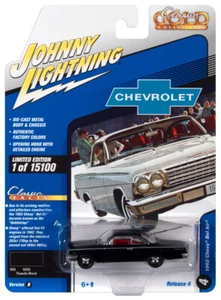 2021 Johnny Lightning *CLASSIC GOLD 4B* Tuxedo Black 1962 Chevy Bel Air *NIP* - Picture 1 of 2