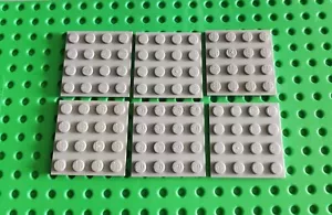 LEGO Platte Bauplatte Basisplatte flach 6 stk neu hellgrau 4x4 Plate 3031 R2 - Bild 1 von 1