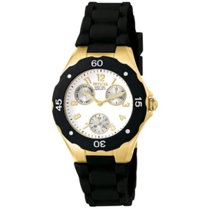 Invicta 18797 Women's Angel White Dial Black Silicone Strap Watch - Picture 1 of 2
