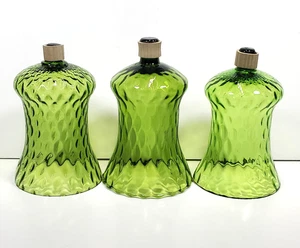 Tazas votivas vintage clavija velas vidrio verde CANTIDAD 3 interiores del hogar pinzas nuevas 5" - Imagen 1 de 10