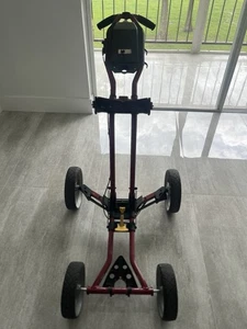 Carrello da golf Sun Mountain rosso: micro carrello pieghevole a 4 ruote - Foto 1 di 15