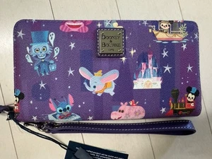 Dooney and Bourke Disney Parks Joey Chou Castles and Attractions Wristlet Wallet - Picture 1 of 4