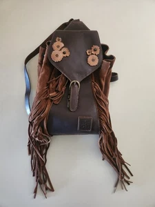 STS Ranchwear Sheridan Flower Fringe Leder Rucksack Western Festival - Bild 1 von 13