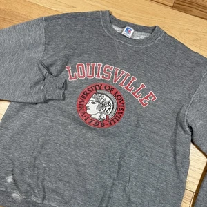 VINTAGE Russell Louisville Cardinals Sweatshirt Mens XL Gray USA Made - Picture 1 of 9