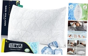 Cooling Pillow Queen Size, Shredded Memory Foam Cool Pillow for Hot Sleepers, - Picture 1 of 7