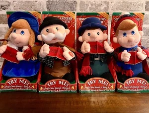 Set of 4 TL Toys Interactive Singing Dancing Christmas Carolers w/Boxes Vintage - Picture 1 of 18