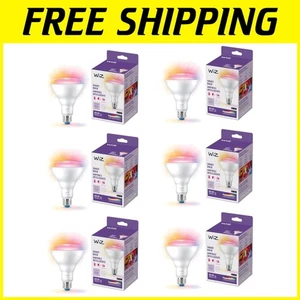 Smart Indoor LED Bulbs - 6 Pack of 65W Equivalent BR30 with Voice & App Control - Picture 1 of 9
