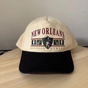 Vintage New Orleans Snapback Hat Cap Bourbon Street Jazz Trucker KC - Picture 1 of 7