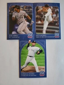 2019 Topps Now 150 Anniversary 3 Card Lot Abreu, Morris and Rivera - Picture 1 of 4