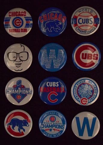 Chicago Cubs 2016 Champs  - 1 1/2" Inch Magnet Set (Set of 12) Cover