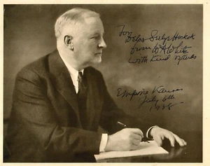 "Newspaper Editor" William Allen White Hand Signed 8X10 B&W Photo COA - Picture 1 of 2