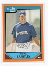 2007 Bowman Prospects MICHAEL BRANTLEY Rookie First 1st Bowman #15 Orange /250!