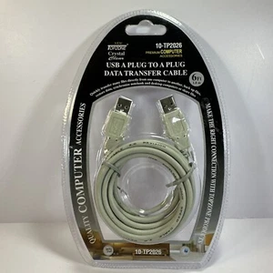 Data File Transfer Cable USB A Plug To A Plug✨6 FT - Picture 1 of 2