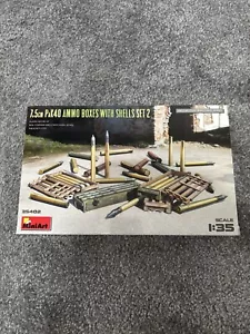miniart 1 35 model kits 35402 7.5cm Pak40 Ammo Boxes With Shells Set 2 - Picture 1 of 1
