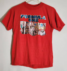 Vintage Formula One Racing Graphic T-Shirt Mens Red Short Sleeve Distressed M