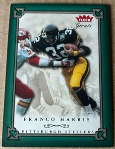 FRANCO HARRIS HOF 2004 FLEER GREATS Green Card #43 Ser# 487/500 NM-MT Condition - Picture 1 of 2