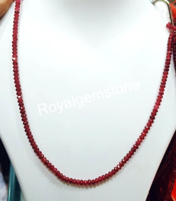 Cuentas facetadas de granate natural color rubí rojo cuentas de piedras preciosas naturales Foto 1 de 4