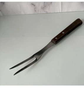 FORCHETTA BISTECCA CARNE ACCIAIO INOX VINTAGE ANNI 70-80 REGENT SHERWOOD JAPAN - Foto 1 di 7