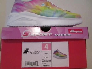 S Sport By Skechers Girls ILara Tie-Dye Performance Sneakers Multicolored Size 4 - Picture 1 of 6