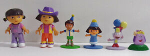 Lot of 6 Dora The Explorer Figures Cake Toppers Dora Diego Boots Backpack D6