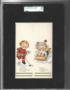 XXRARE 1930 CAMPBELL SOUP UNSEPARATED HOCKEY/TOBOGGAN AD CARDS SGC 88 NM/MT !! - Imagen 1 de 1