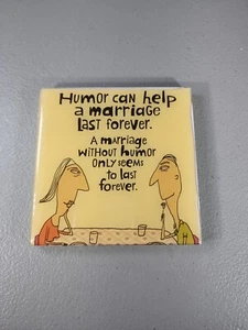 Hallmark Shoebox Plaque "Humor can help a marriage last forever..." SHX4030  - Picture 1 of 2