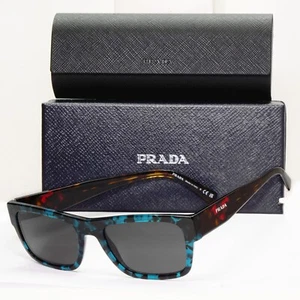 Prada Sonnenbrille blaugrün braun rot Havanna quadratisch PR15YV VPR 15Y 06Z-1O1 54 mm - Bild 1 von 14