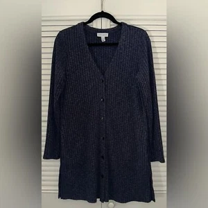 Susan Graver Rib Knit Button Front Cardigan Size S - Picture 1 of 8