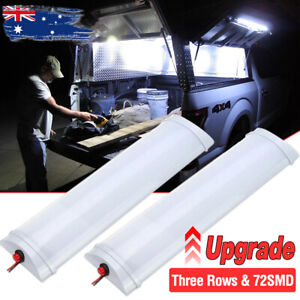2X 72 LED Strip Lights BAR 12V White Car Interior Lamp Camping Caravan Boat Cool