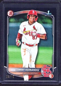 Sammy Hernandez 2025 Bowman 1st Chrome Prospect NEGRO/10 Cardinals - Imagen 1 de 2