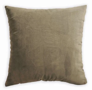 Mf04a Pale Taupe Plain Silky Soft Velvet Cushion Cover/Pillow Case Custom Size - Picture 1 of 6
