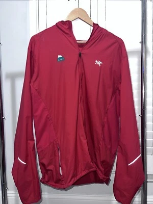 ar teryx Red Windbreaker Size XL Livestock Run Club - Image 1 of 3