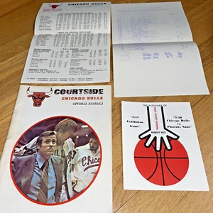 1972 CHICAGO BULLS vs. PHOENIX SUNS PROGRAM - Courtside w/ News Release - Picture 1 of 12