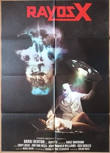 X-Ray ORIGINAL Spanish '81 POSTER Hospital Massacre Slasher Horror Skull art! - Foto 1 di 1