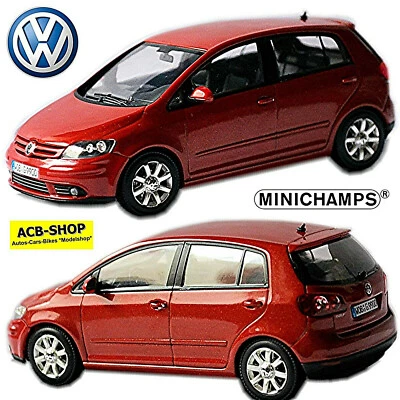 VW Volkswagen Golf V Plus Kompaktvan 2004-08 Sunset Red Metallic 1:43 - Image 1 of 4